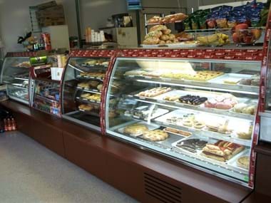 Cossiga Freestanding Curved Display Cabinets