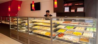 Square Display Cabinets by Cossiga